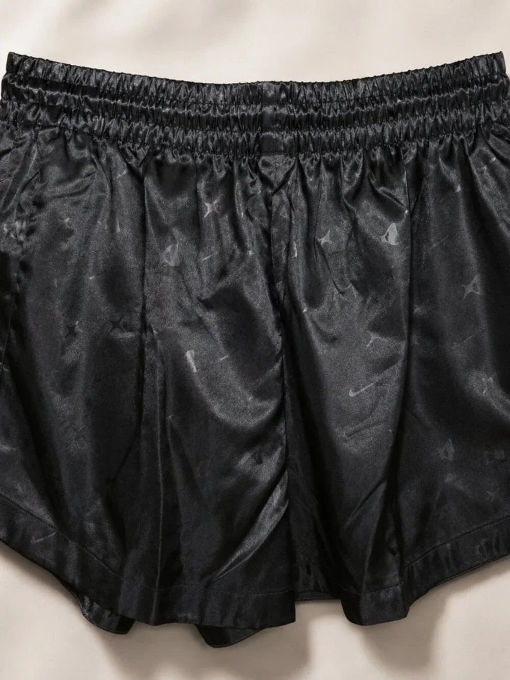 Nike HM7710-010 Black Satin Basketball Shorts Pink Swoosh Women’s M NWT - Picture 7 of 10